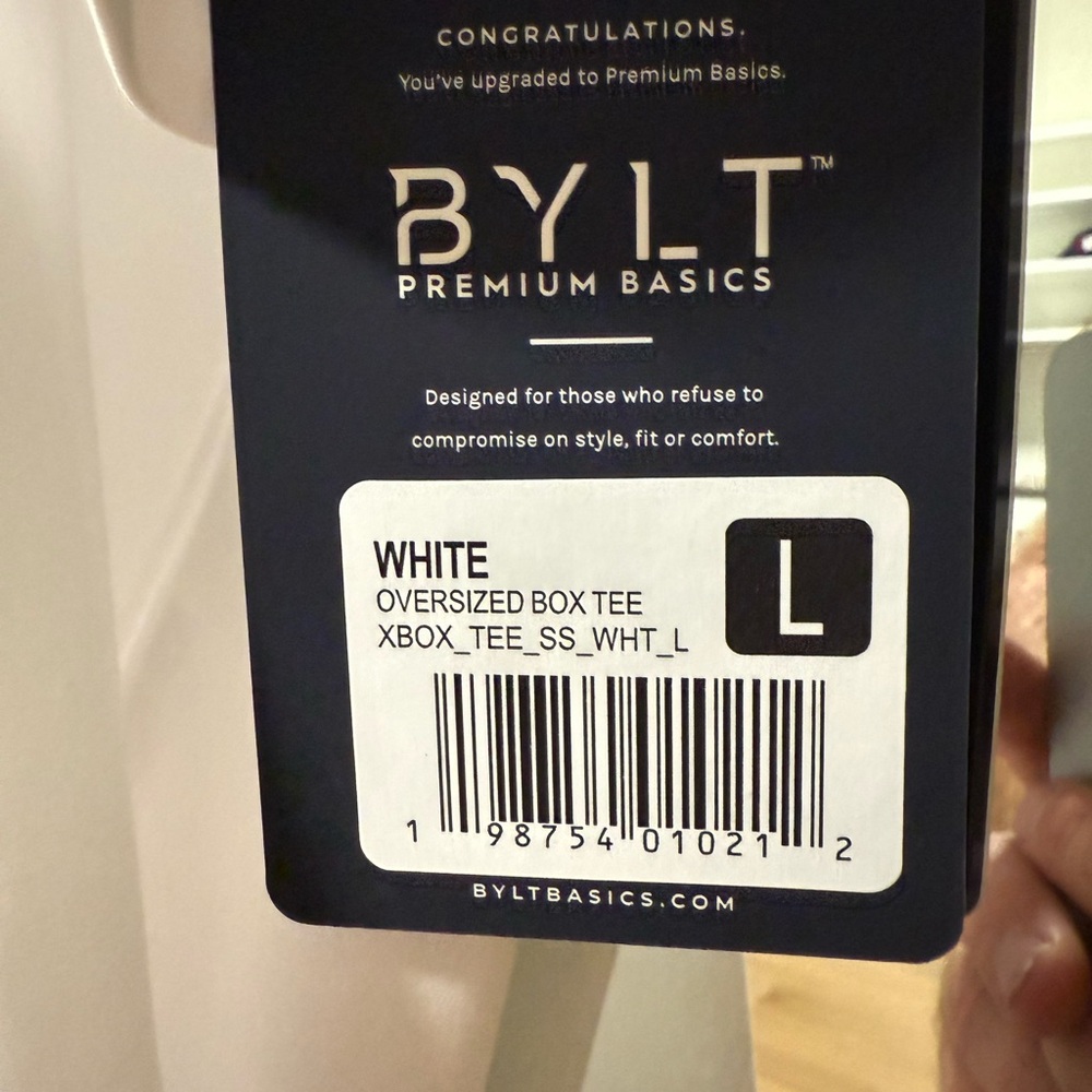 White Oversized Box Tee by BYLT